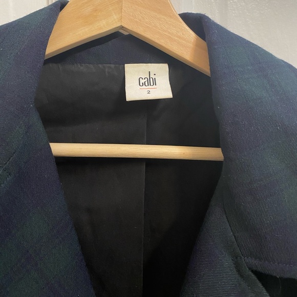 Blue and green plaid blazer - Picture 2 of 4